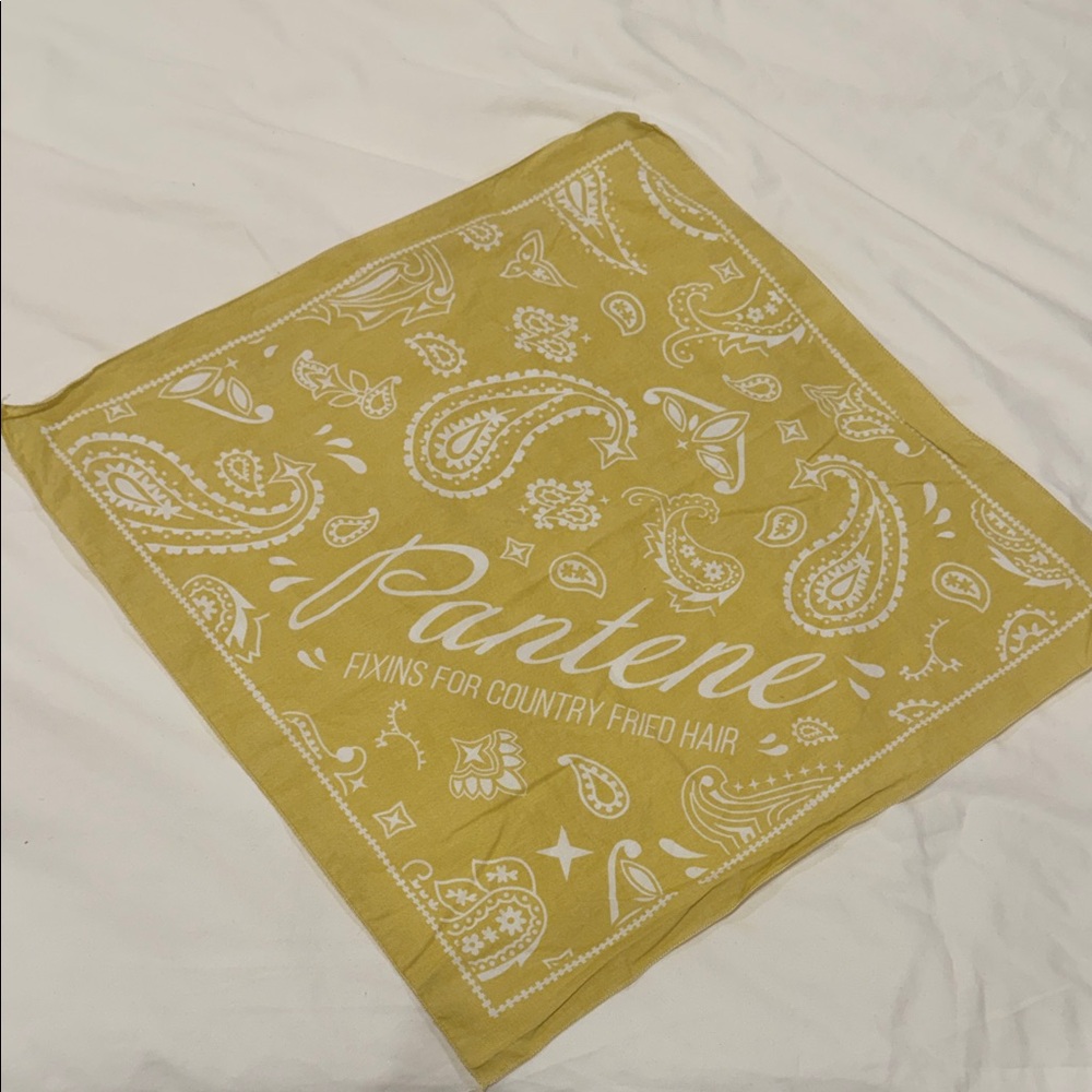 Pantene Yellow Paisley Bandana